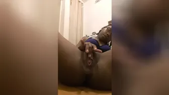 Playing With My African Black Pussy