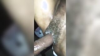 Hairy Creamy South African Pussy Deep Fucked By Big Black Dick