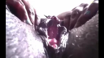 Mature Big Black Pussy Close Up Fingering