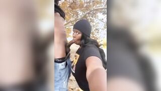 BBW Blowjob In Bushes With Nasty Ending