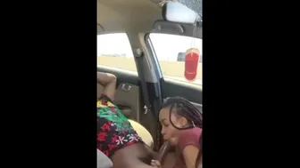 Sloppy BBC Blowjob In Car