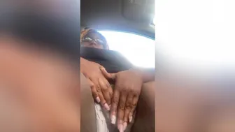 Black Granny Mastrubating In Car