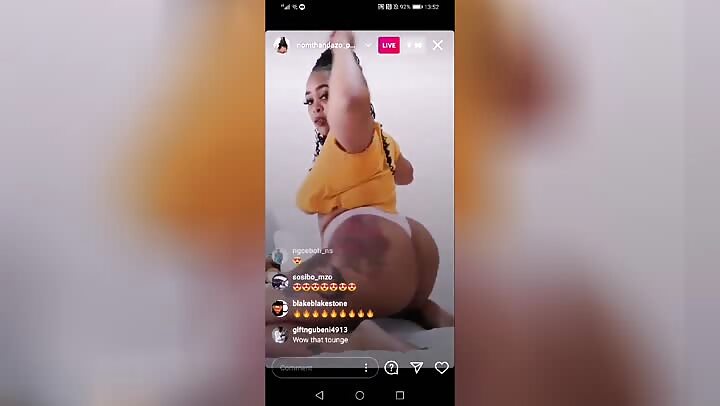 Sexy Nomthandazo Phangisile Big Booty Nude Twerk Live On Instagram